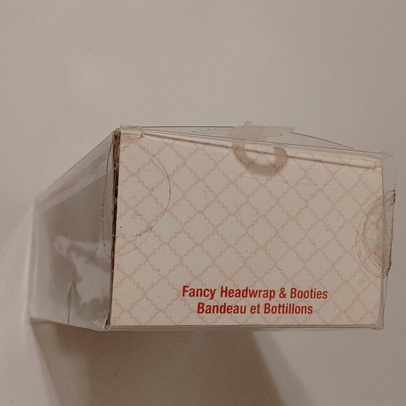 CUTE SO Dorable Fancy Headwrap & Booties Set 0-12 Months BABY NEWBORN Dress Up - Picture 5 of 8